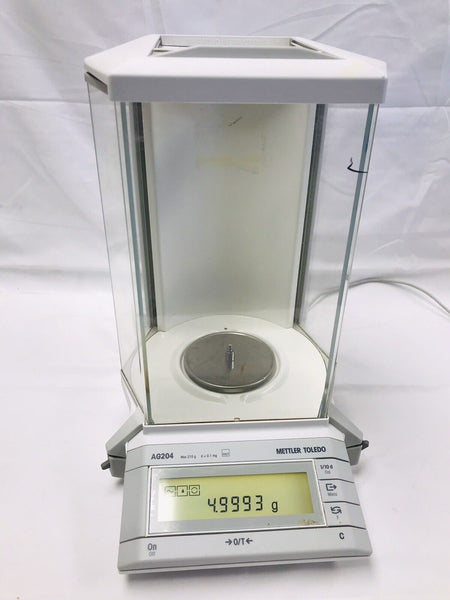 Mettler AG204 Analytical Lab Balance With Power Supply 210g@0.1mg  tested working