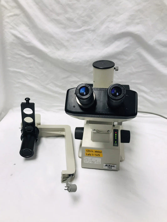 Nikon Inverted Microscope TMS with 3 Objectives AS-IS Parts / Repair 4x 10x 20x