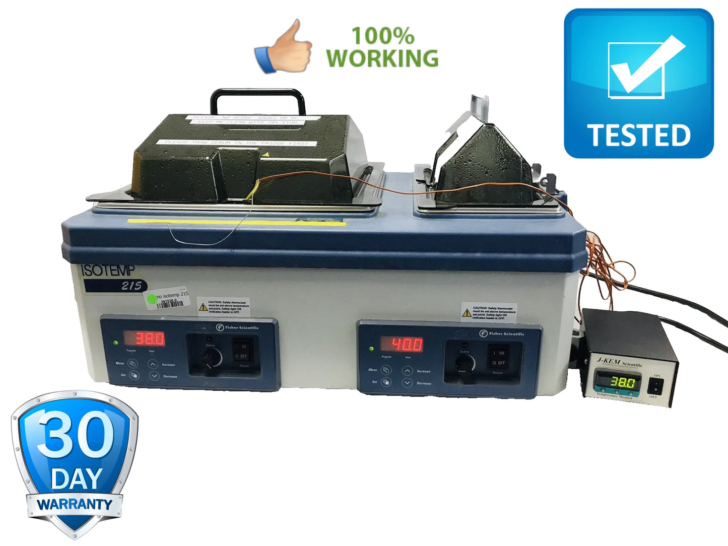 Fisher Scientific Isotemp 215 Dual Chamber Digital Water Bath Cat # 15-462-15