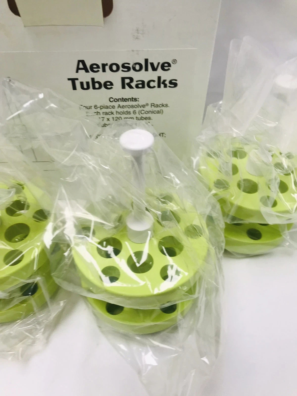 New Set of 4 Beckman Coulter Aerosolve Tube Racks 358991 15 mL Conical/3-5 mL