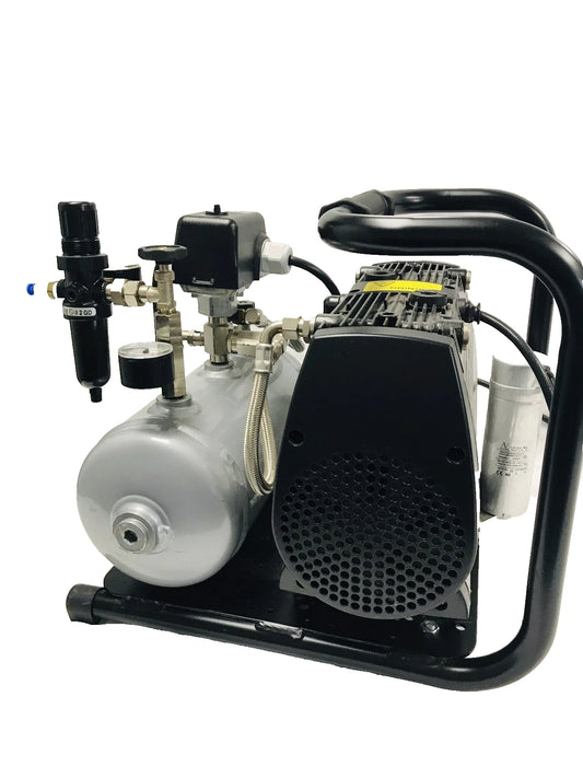 Gast Jun-Air OF302 -4B Oil-Less Air Compressor ( 120V, 12.2bar, 4-Liter Tank )