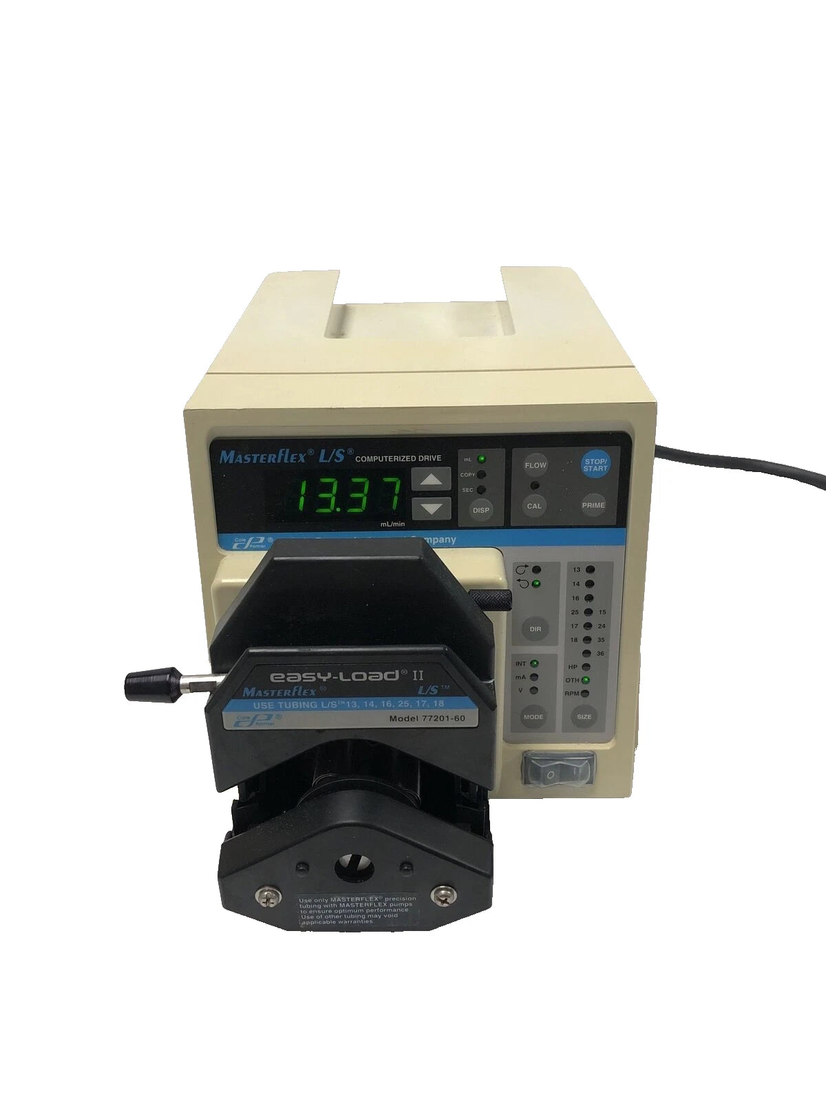 Cole-Palmer MasterFlex L/S Digital drive 7550-10 w/ Easy-Load II 77201-60 Working