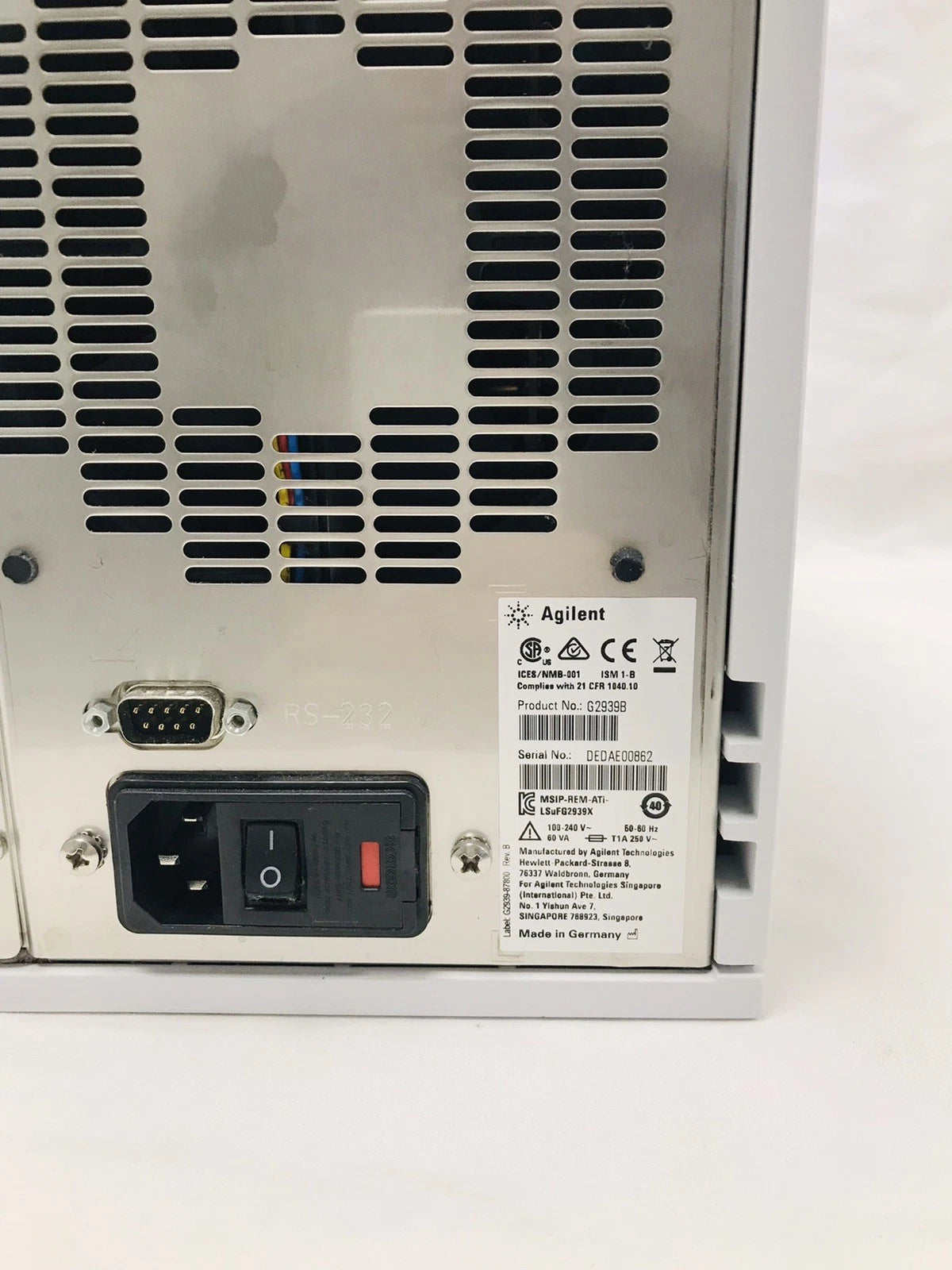 Agilent 2100 Bioanalyzer G2939B DNA Chip Reader