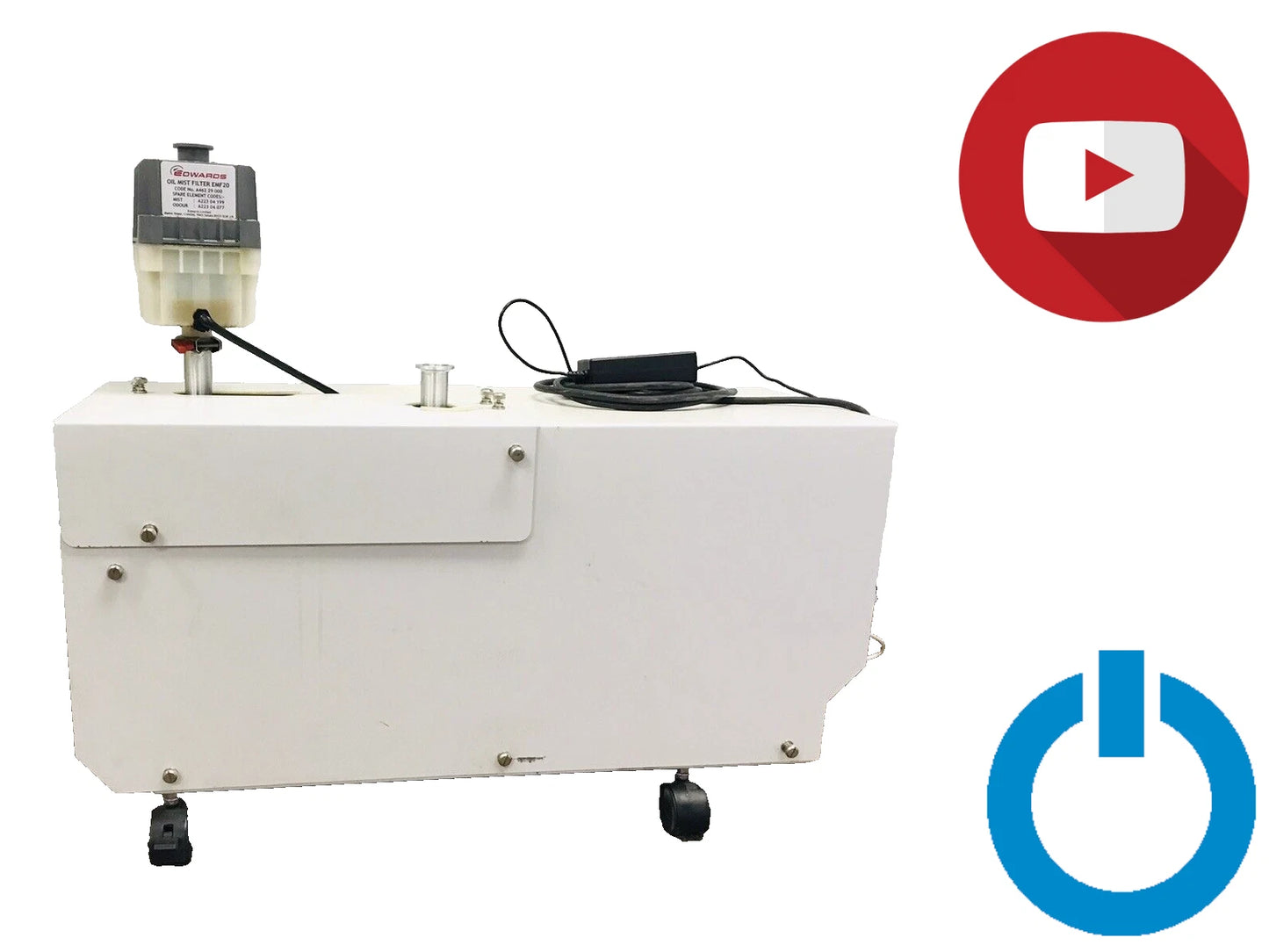 Edwards 30 E2M30 Dual Stage Vacuum Pump w/ Agilent G3199B Quiet Cover II + EMF20