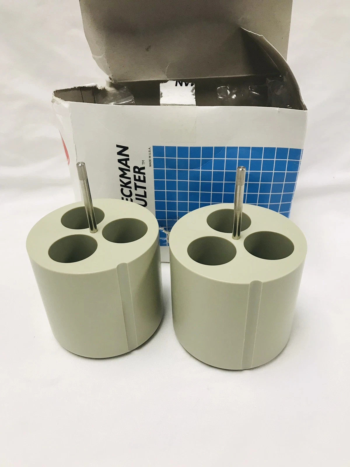 2x Beckman Coulter 392254 Centrifuge Rotor Conical Tube Adapters 3x50mL 392258