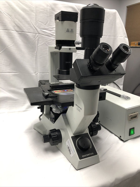 Olympus CK40 Inverted Fluorescence Phase Contrast Microscope Tested working