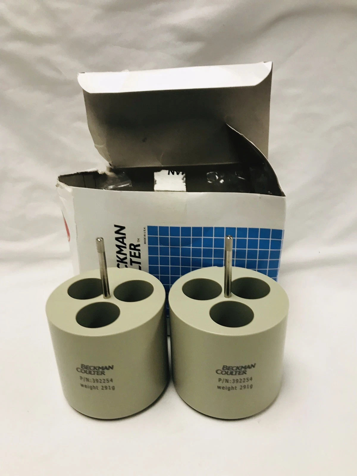 2x Beckman Coulter 392254 Centrifuge Rotor Conical Tube Adapters 3x50mL 392258