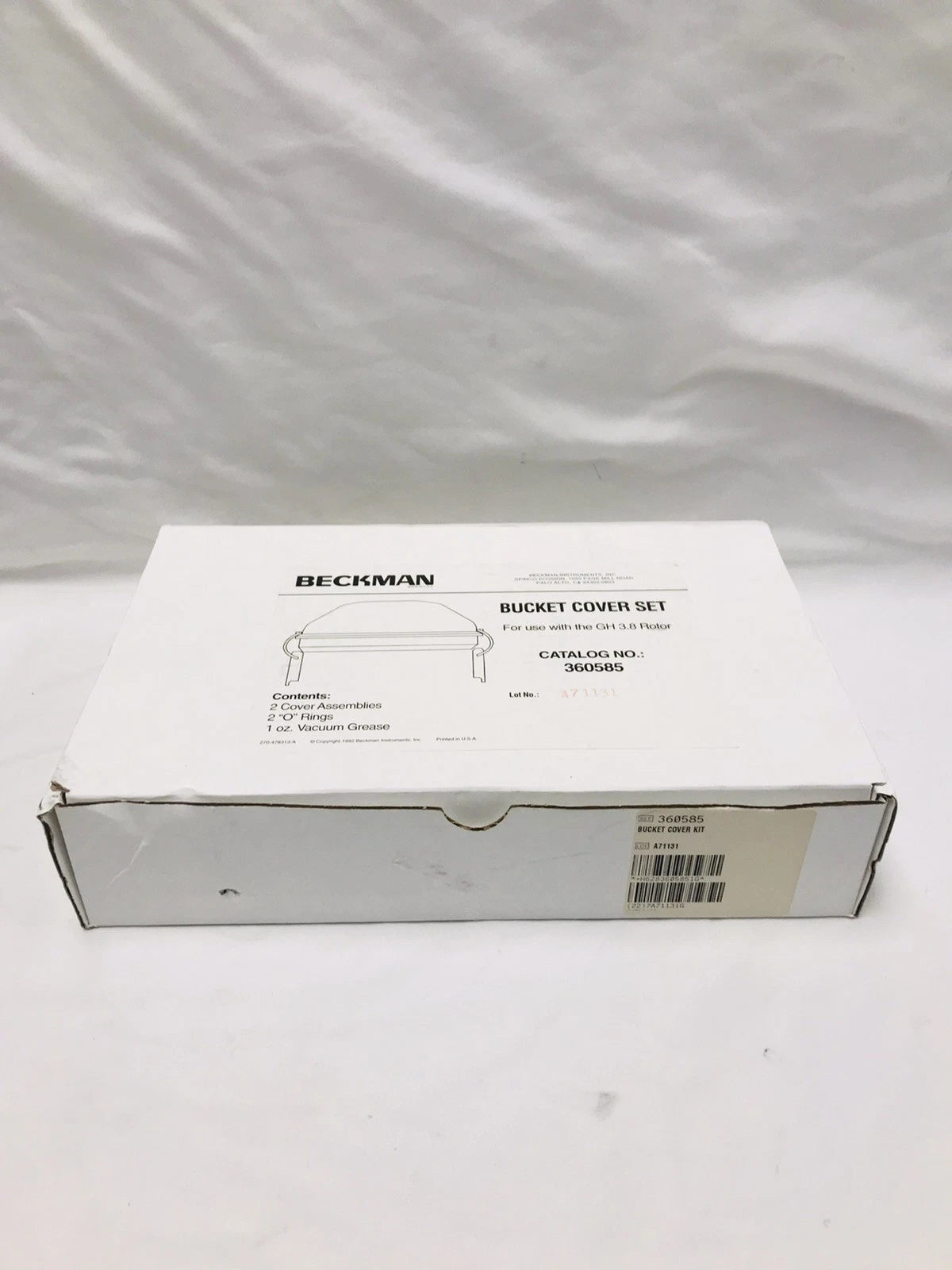 New Beckman Coulter REF 360585 Bucket Cover Set For GH 3.8 Rotor