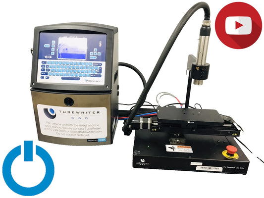 TubeWriter 360 Laboratory Vial Labeling System Videojet 1520 Printer