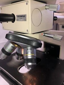 Olympus Microscope BH-2 Teaching Microscope 3 Objectives BH2 Pointer Tested