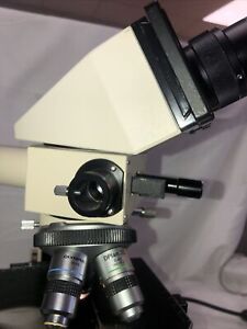 Olympus Microscope BH-2 Teaching Microscope 3 Objectives BH2 Pointer Tested