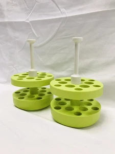 Lot of 2 Beckman Green Adapter 359487 6x15mL and 6x 3-5ml for Areosolve Buckets