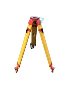 Heavy Duty Wooden Surveyors Tripod Surveying Equipment Construction Yellow
