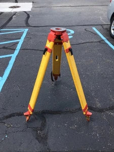 Heavy Duty Wooden Surveyors Tripod Surveying Equipment Construction Yellow