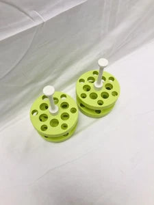 Lot of 2 Beckman Green Adapter 359487 6x15mL and 6x 3-5ml for Areosolve Buckets