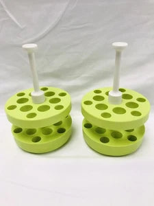 Lot of 2 Beckman Green Adapter 359487 6x15mL and 6x 3-5ml for Areosolve Buckets