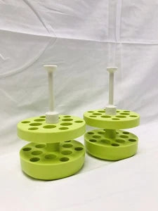 Lot of 2 Beckman Green Adapter 359487 6x15mL and 6x 3-5ml for Areosolve Buckets