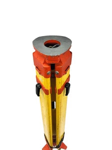 Heavy Duty Wooden Surveyors Tripod Surveying Equipment Construction Yellow