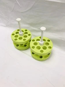 Lot of 2 Beckman Green Adapter 359487 6x15mL and 6x 3-5ml for Areosolve Buckets