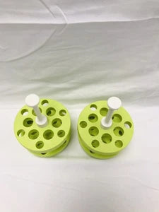 Lot of 2 Beckman Green Adapter 359487 6x15mL and 6x 3-5ml for Areosolve Buckets