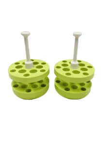 Lot of 2 Beckman Green Adapter 359487 6x15mL and 6x 3-5ml for Areosolve Buckets