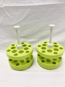 Lot of 2 Beckman Green Adapter 359487 6x15mL and 6x 3-5ml for Areosolve Buckets