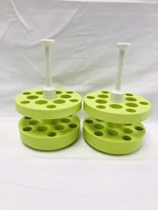 Lot of 2 Beckman Green Adapter 359487 6x15mL and 6x 3-5ml for Areosolve Buckets