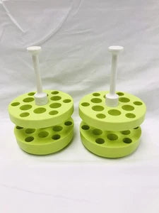 Lot of 2 Beckman Green Adapter 359487 6x15mL and 6x 3-5ml for Areosolve Buckets