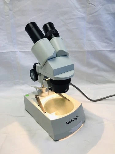 AmScope SE306-P 20x-40x Binocular Stereo Microscope with Dual Lights Tested