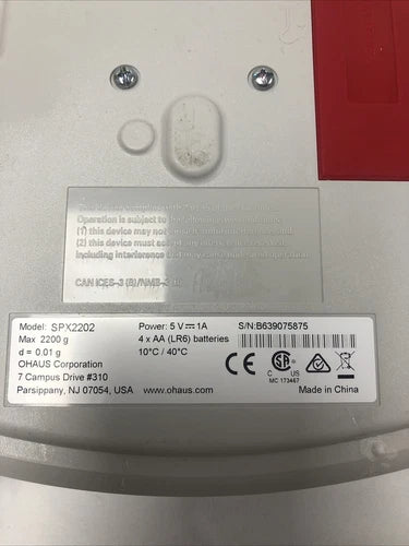 OHAUS SPX2202 SCOUT SPX Portable Scale Precision Balance 2,200 grams x 0.01 gram
