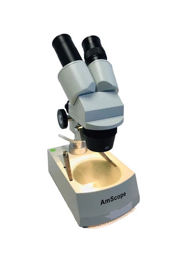 AmScope SE306-P 20x-40x Binocular Stereo Microscope with Dual Lights Tested