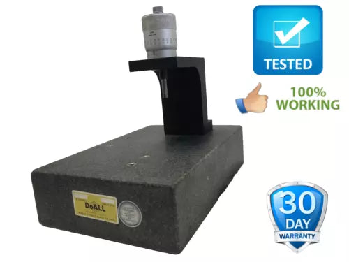 DoAll Granite W/ Mitutoyo 152-348 High Accuracy Micrometer 0-25 / 0.002mm