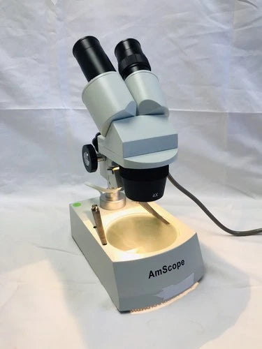 AmScope SE306-P 20x-40x Binocular Stereo Microscope with Dual Lights Tested