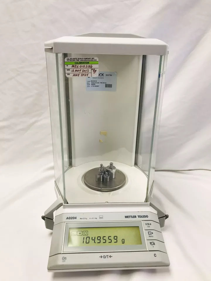 Mettler AG204 Analytical Lab Balance NO Power Supply 210g@0.1mg Tested Working