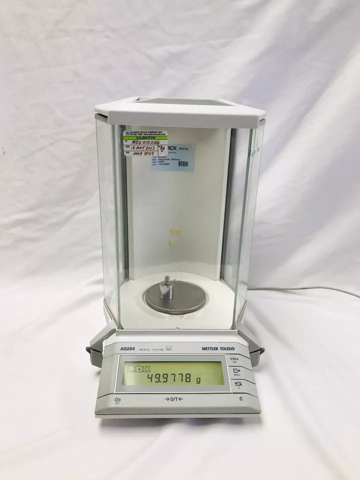 Mettler AG204 Analytical Lab Balance NO Power Supply 210g@0.1mg Tested Working