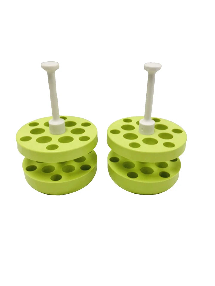 Lot of 2 Beckman Green Adapter 359487 6x15mL and 6x 3-5ml for Areosolve Buckets