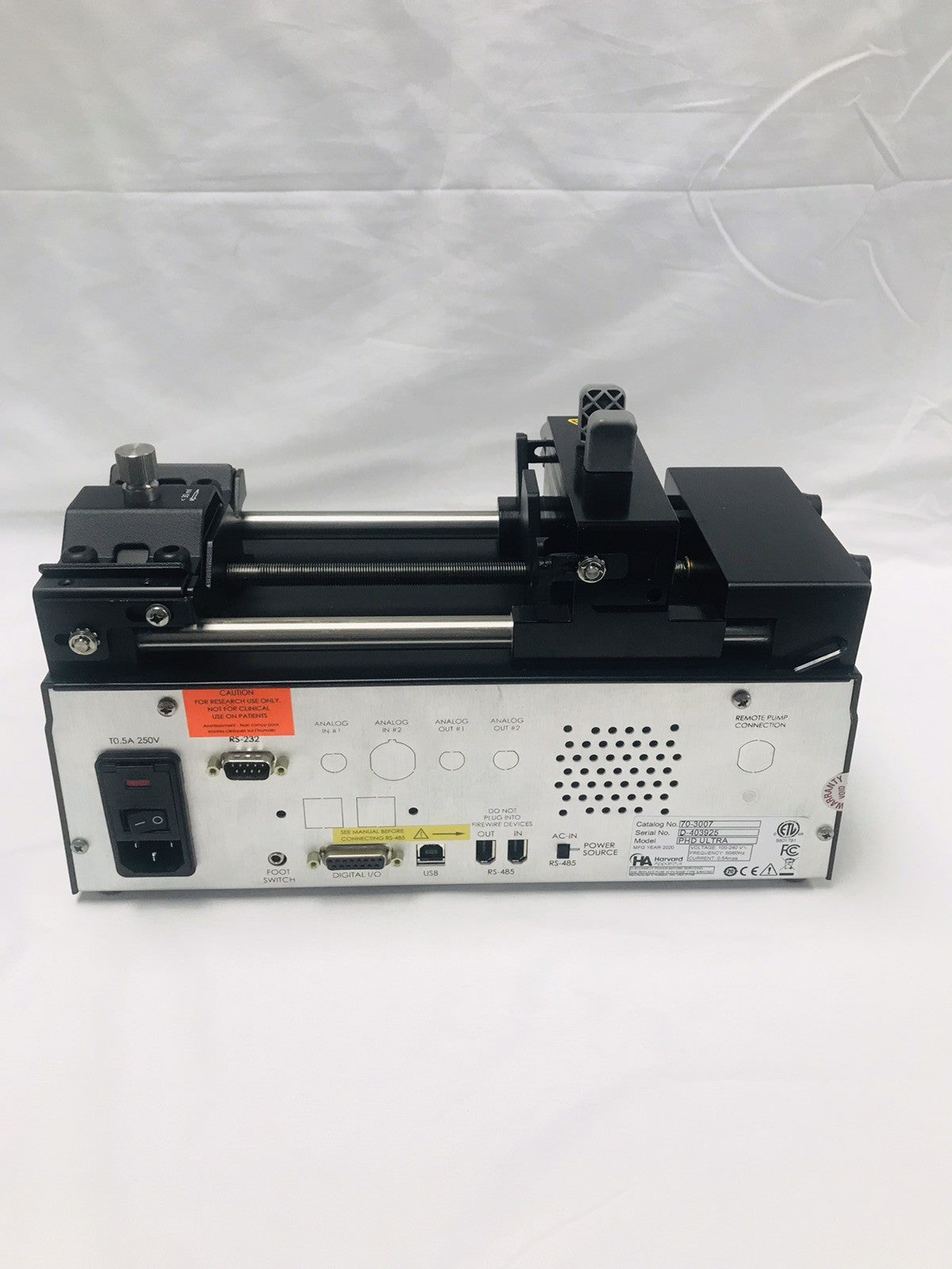 Harvard Apparatus 703007 PHD Ultra Programmable Syringe Pump Infuse/Withdraw