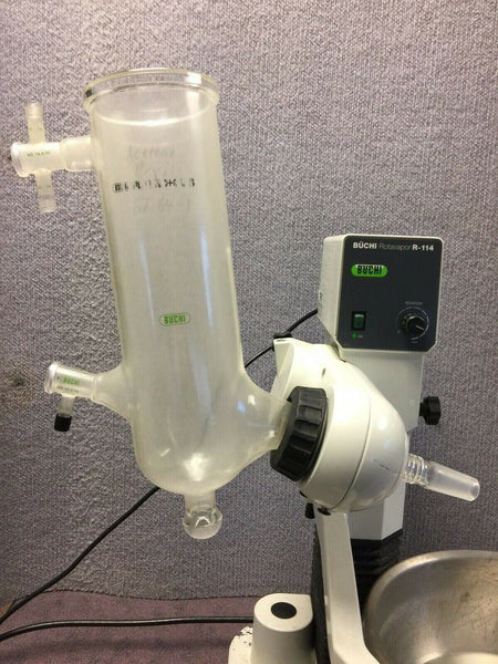 Buchi Rotavapor R-114 Rotary Evaporator B-480 Heating Waterbath and Glassware