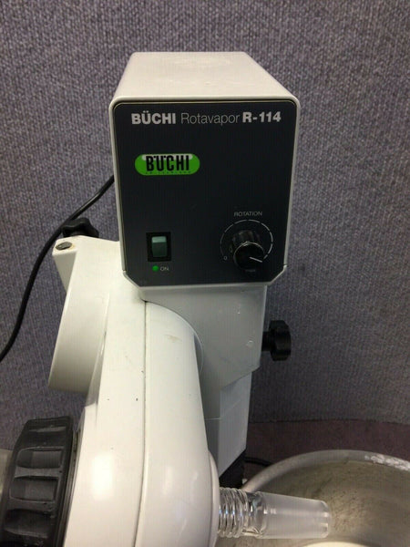 Buchi Rotavapor R-114 Rotary Evaporator B-480 Heating Waterbath and Glassware