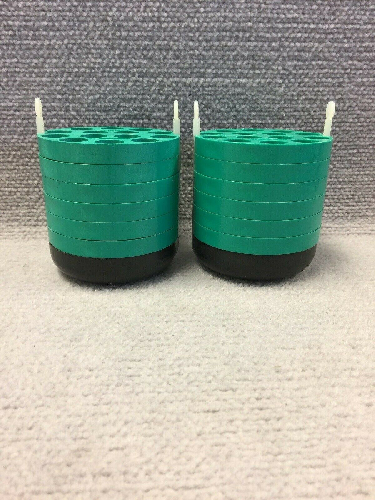 Beckman Coulter 349950 14x 15ml Tube Bucket Insert Green & Pads Set of 2