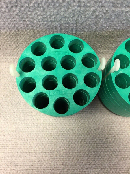 Beckman Coulter 349950 14x 15ml Tube Bucket Insert Green & Pads Set of 2