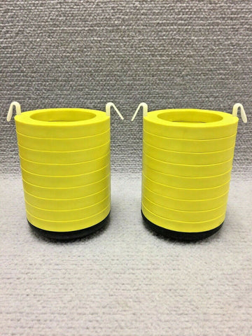 2x Beckman 500 mL Holders 339097 with 339116 Rubber Pad ~ SX4750 Allegra Yellow