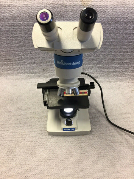 Reichert Jung Series 150 Laboratory Microscope With 4 Objectives tested warranty