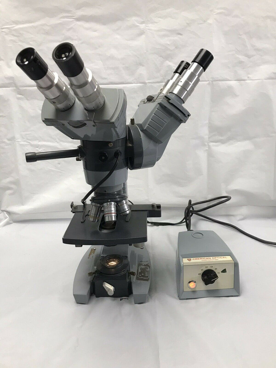 AO Spencer American Optical Dual 1036A Microscope with Objective Lens