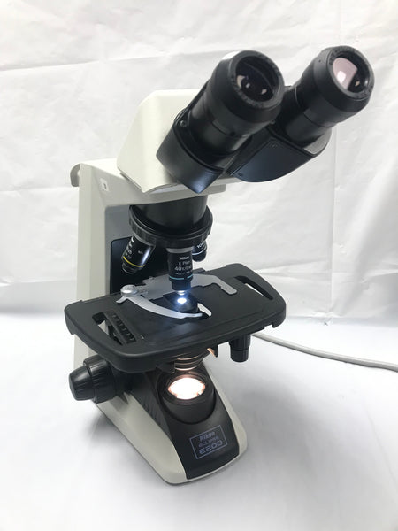 Nikon Eclipse E200 Binocular Educational Biological Microscope 4X 10X 40X 100X