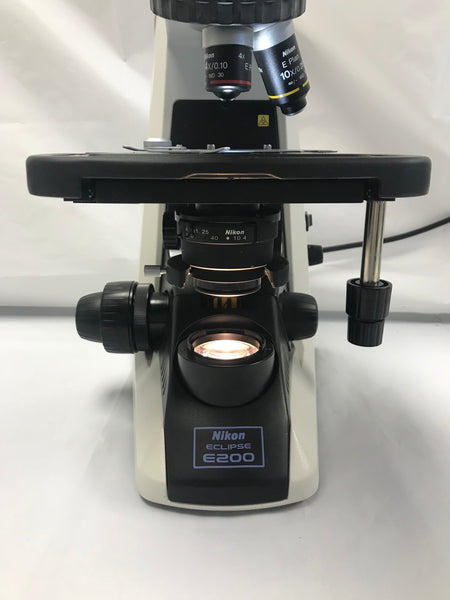 Nikon Eclipse E200 Binocular Educational Microscope 3 Objectives 4X 10X 40X