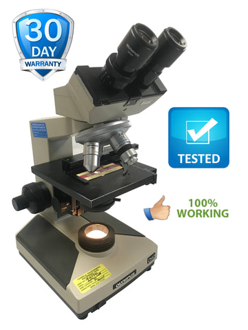 Olympus CH2 CH-2 Microscope 4 Objectives 4x 10x 40x & 100x & Lamp