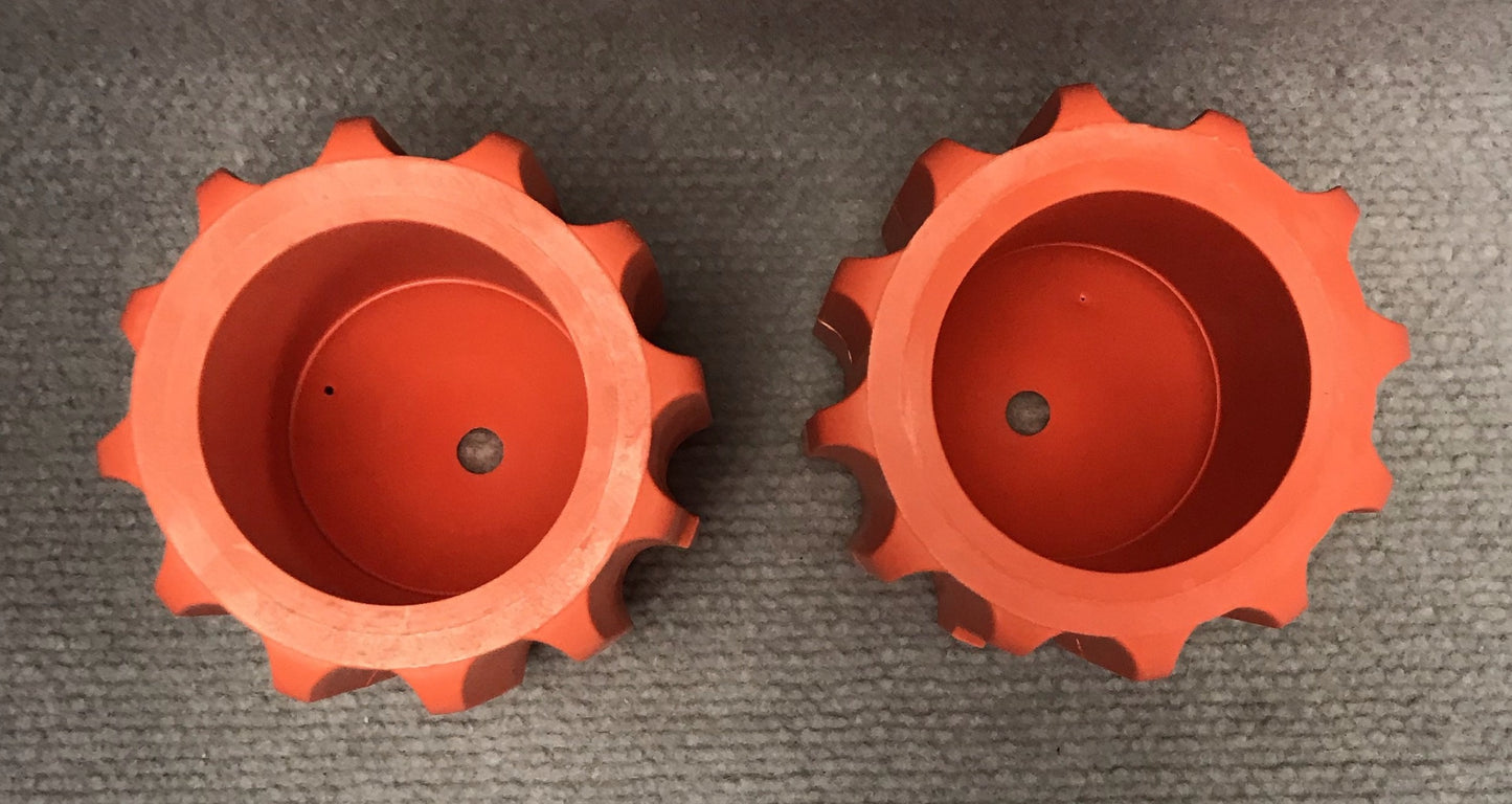 set of 2 Beckman Coulter 369385 - 250Ml Polypropylene Conical Bottle Adapter