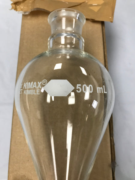 Kimble Kimax 500mL Funnel Separatory Lubri-Flo 29048F-500