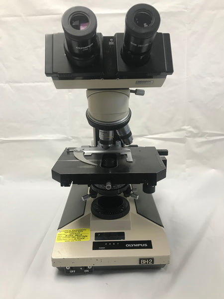 Olympus BH2 BH-2 Microscope 3 Objectives 10x 40x & 100x & Lamp